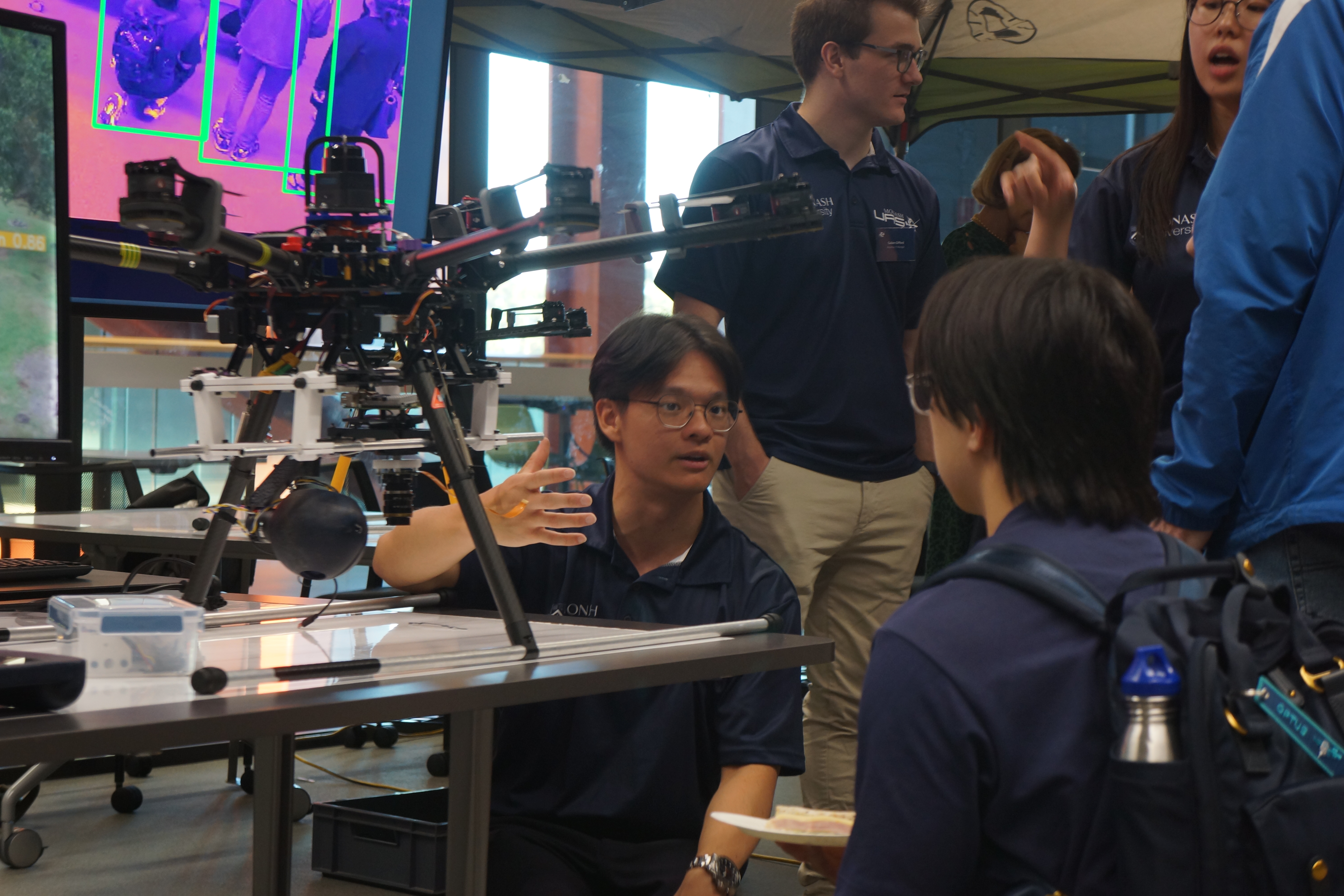 MUAS aircraft and team activity supported by sponsors