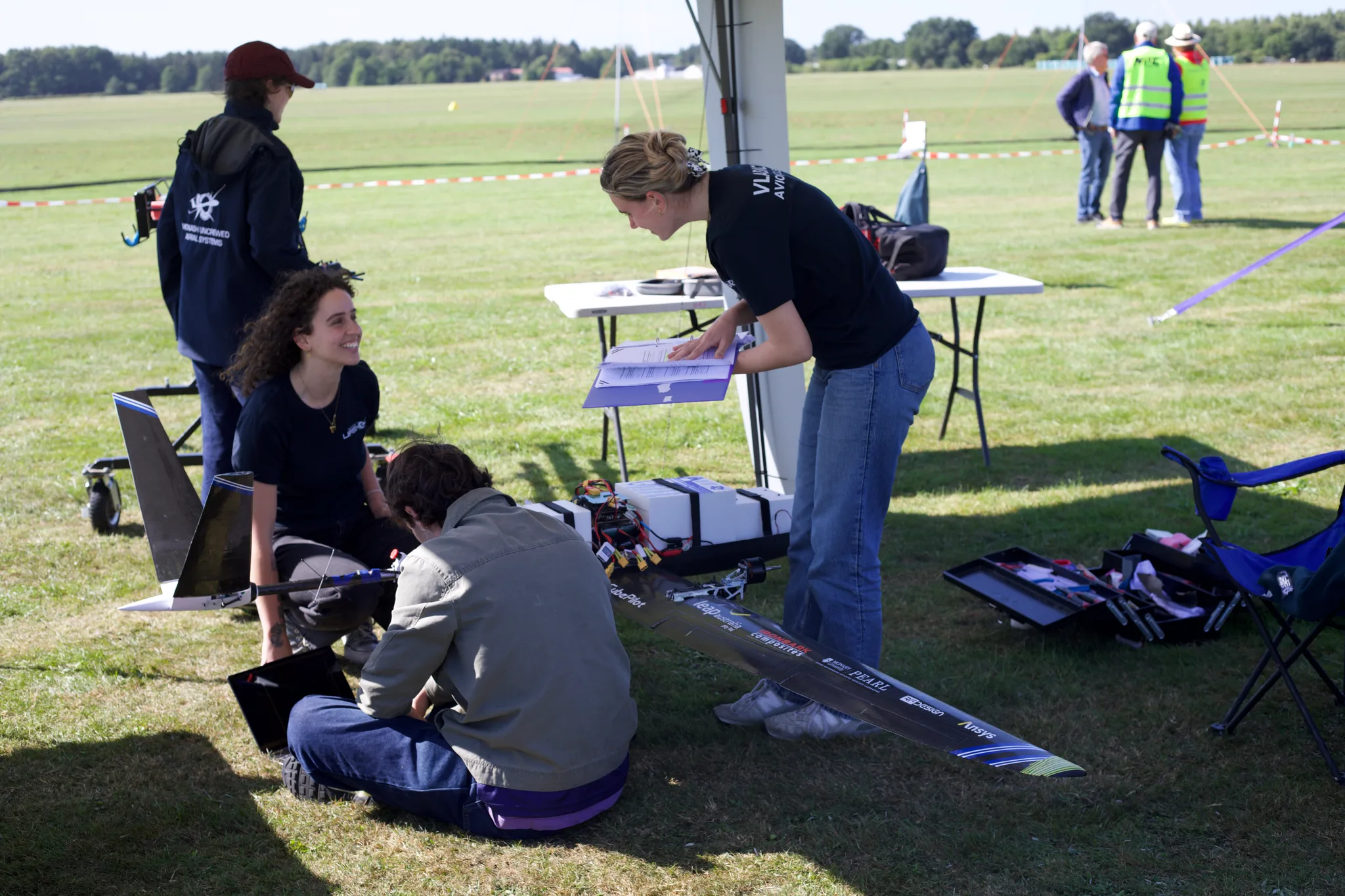 MUAS team completing preflight checks on Peregrine Mk II