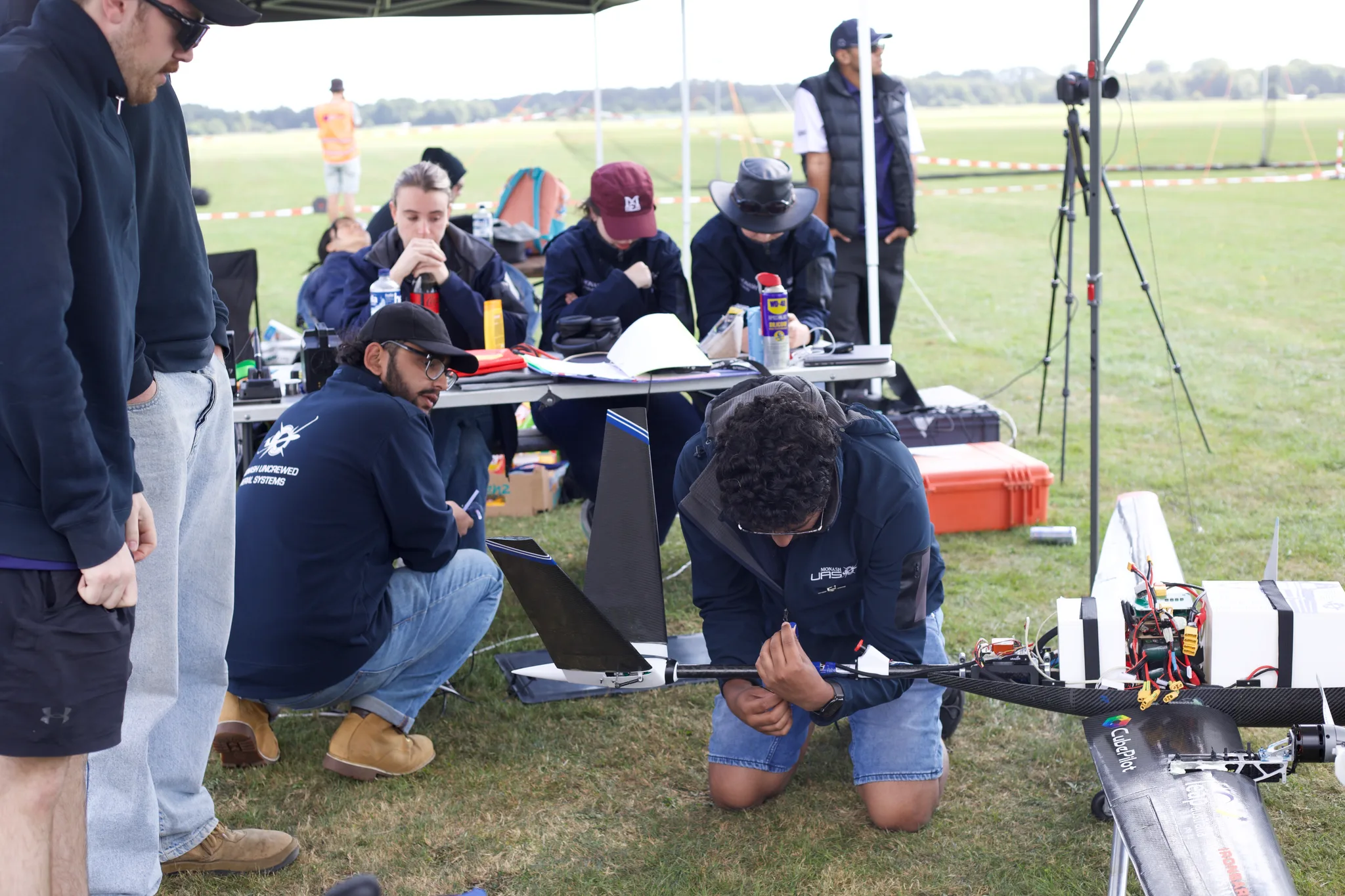 Team making tail adjustments to Peregrine Mk II