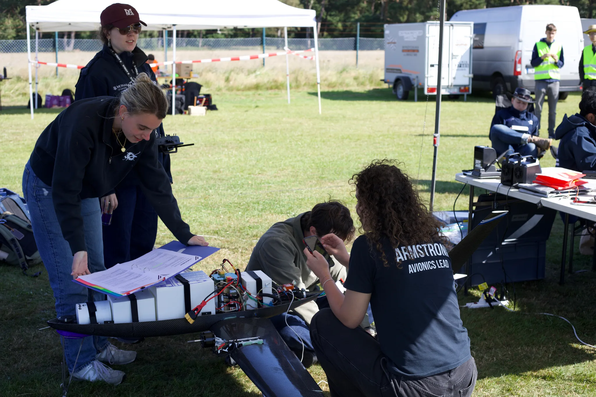 MUAS team reviewing pre-flight safety checklists at NFC 2025