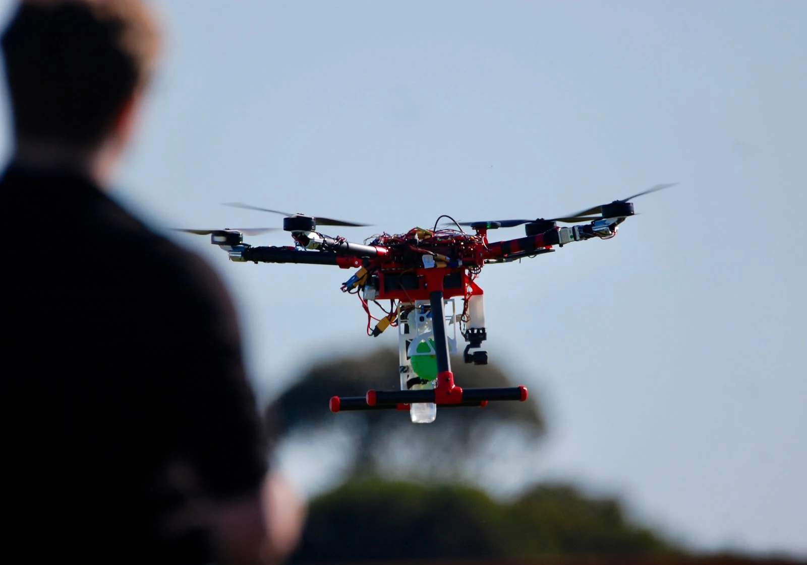 Redback successfully completing its first integrated autonomous detection and drop during a mock competition run