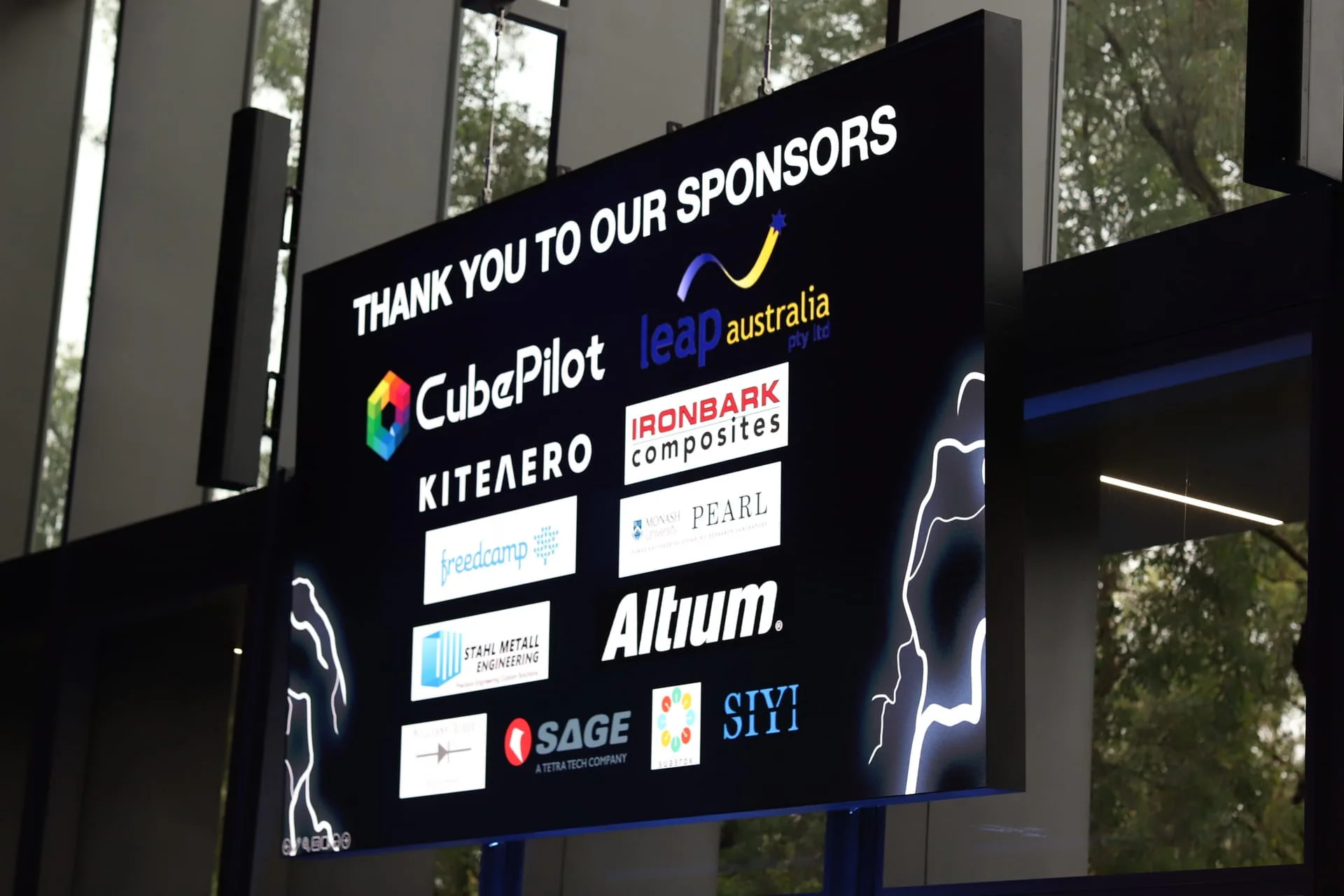 MUAS sponsor acknowledgement display